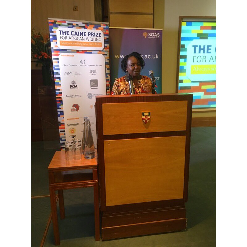 Chair of Trustees, Ellah Wakatama Allfrey at the Caine Prize 2019, London